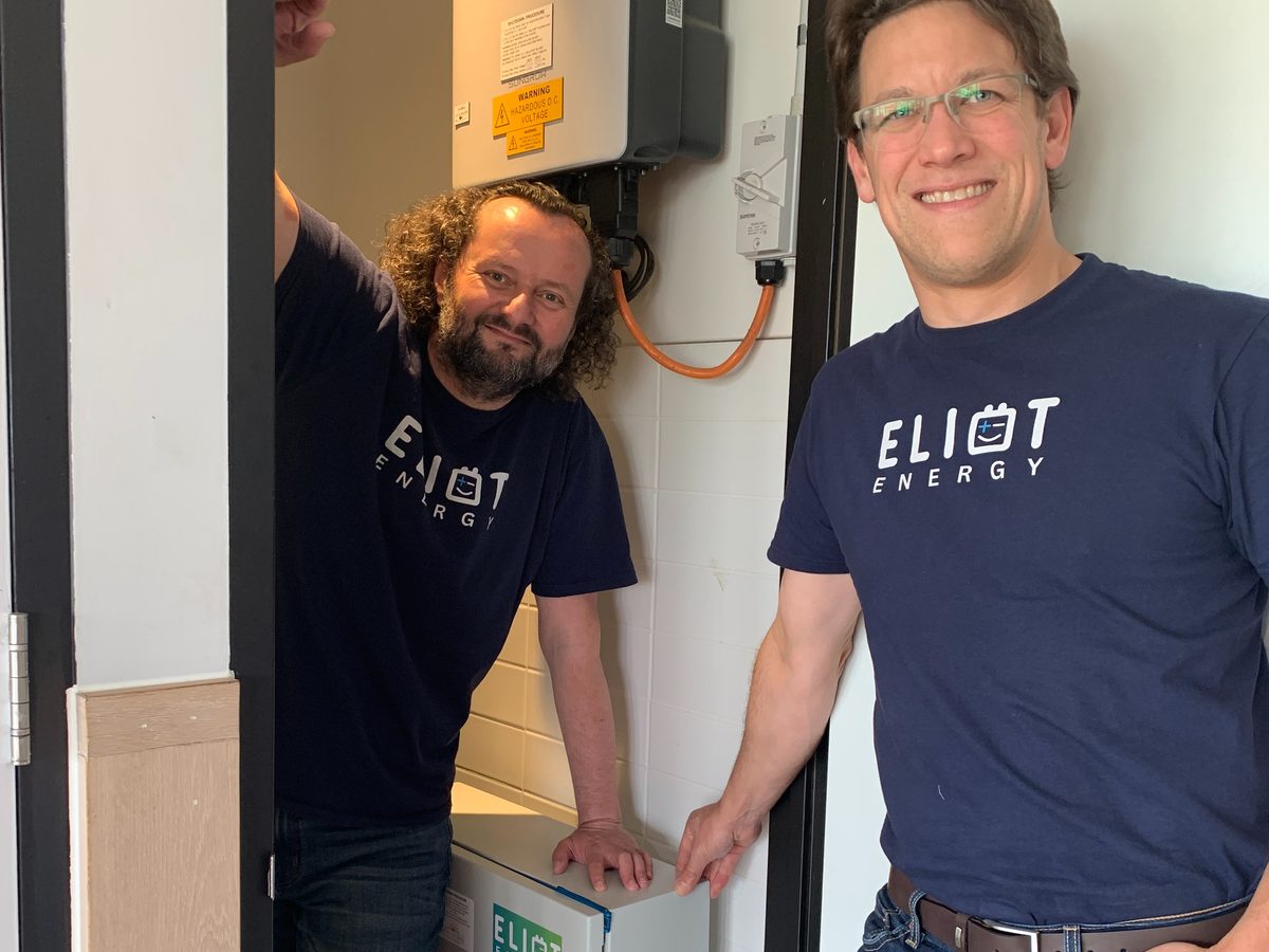 ELIoT battery installed at Little Growling Café